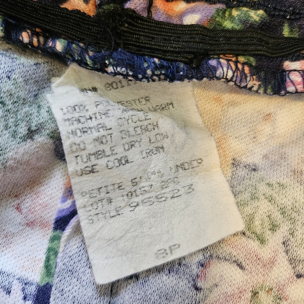 JF II Petites Vintage 80s Cottagecore Prairie Floral Buttoned Top & Skirt Set - Picture 15 of 15